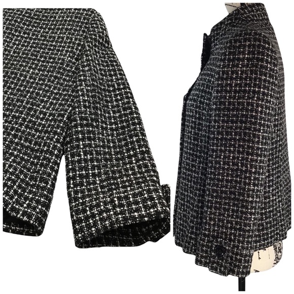 TAHARI - Tweed Blazer + Dress Pant Fully Lined, 8P, Black & White - Picture 3 of 16